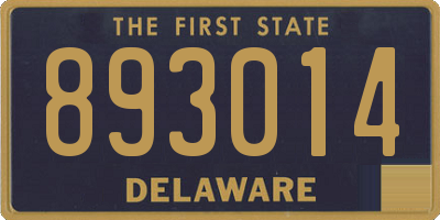 DE license plate 893014