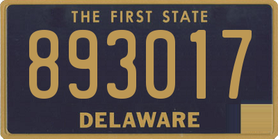 DE license plate 893017