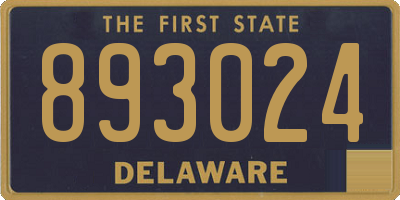 DE license plate 893024