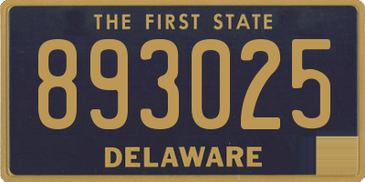 DE license plate 893025