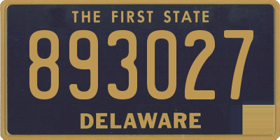 DE license plate 893027