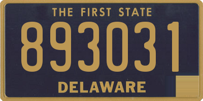 DE license plate 893031