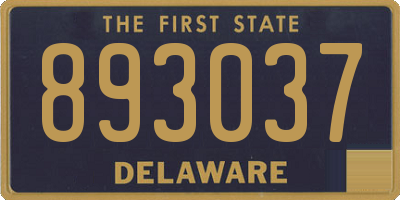 DE license plate 893037