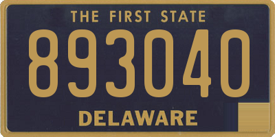 DE license plate 893040
