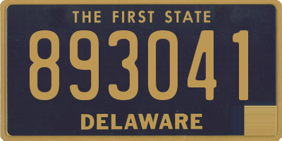 DE license plate 893041