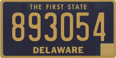 DE license plate 893054