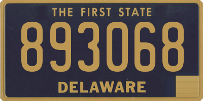 DE license plate 893068