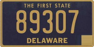 DE license plate 89307