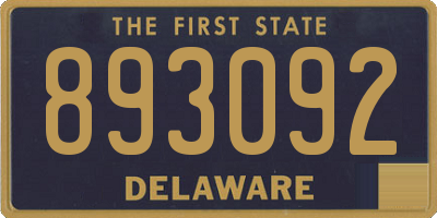 DE license plate 893092