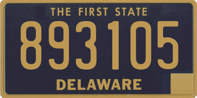 DE license plate 893105