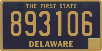 DE license plate 893106
