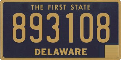 DE license plate 893108