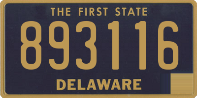 DE license plate 893116