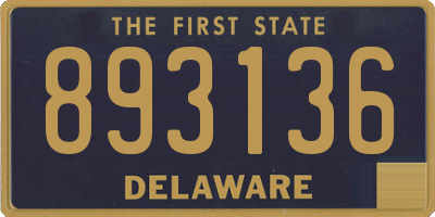 DE license plate 893136