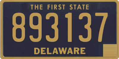 DE license plate 893137