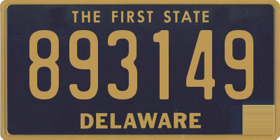 DE license plate 893149