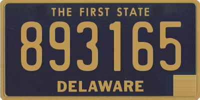 DE license plate 893165