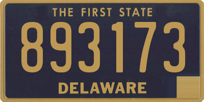 DE license plate 893173