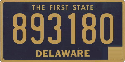 DE license plate 893180