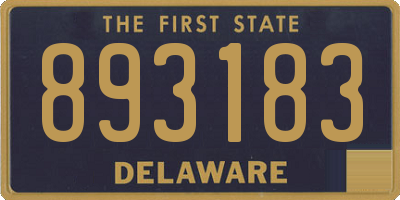 DE license plate 893183