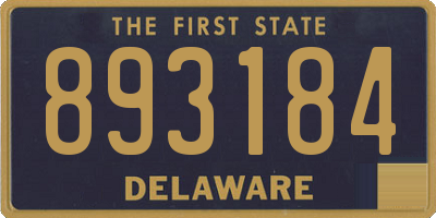 DE license plate 893184