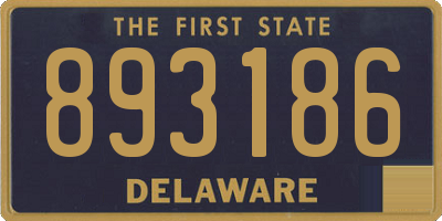 DE license plate 893186