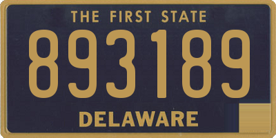 DE license plate 893189