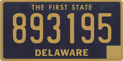 DE license plate 893195