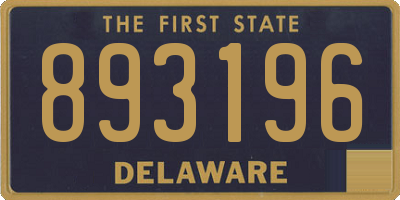 DE license plate 893196