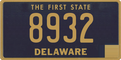 DE license plate 8932