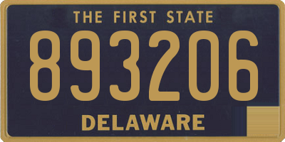 DE license plate 893206