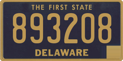DE license plate 893208