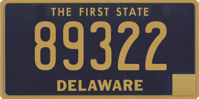 DE license plate 89322