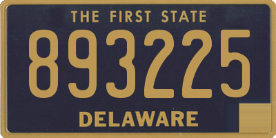DE license plate 893225