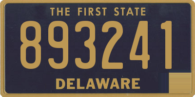 DE license plate 893241
