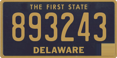 DE license plate 893243