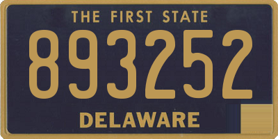 DE license plate 893252
