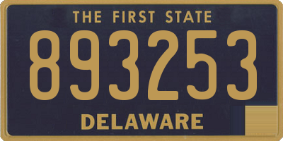DE license plate 893253