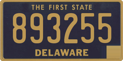 DE license plate 893255