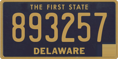 DE license plate 893257