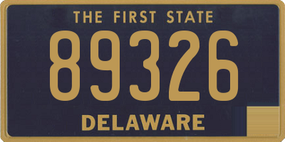 DE license plate 89326