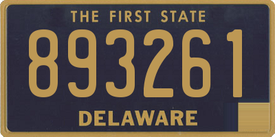 DE license plate 893261