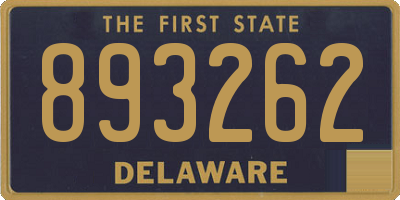 DE license plate 893262