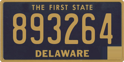 DE license plate 893264