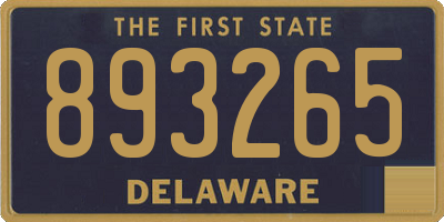 DE license plate 893265