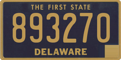 DE license plate 893270