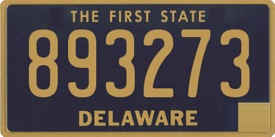 DE license plate 893273