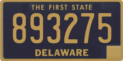 DE license plate 893275