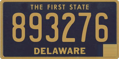 DE license plate 893276