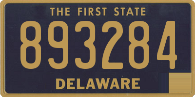 DE license plate 893284